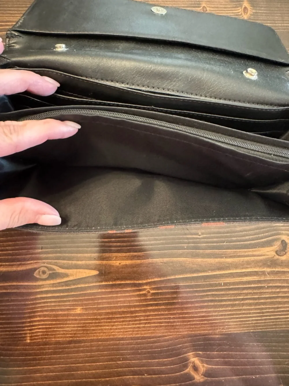 Etienne Aigner Black‎ and Brown Signature Clutch Wallet